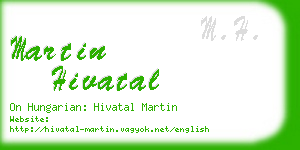 martin hivatal business card